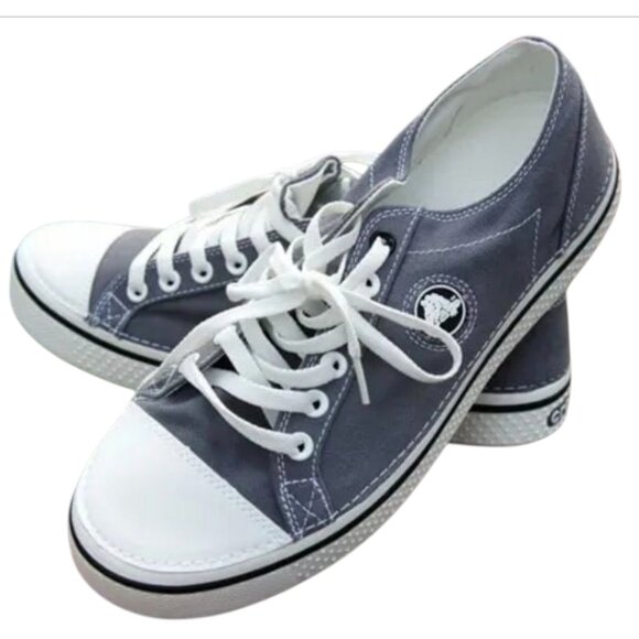 Crocs Hover Lace Ups Canvas Sneaker Women's Sz 10 Grey / Mauve - Picture 1 of 10